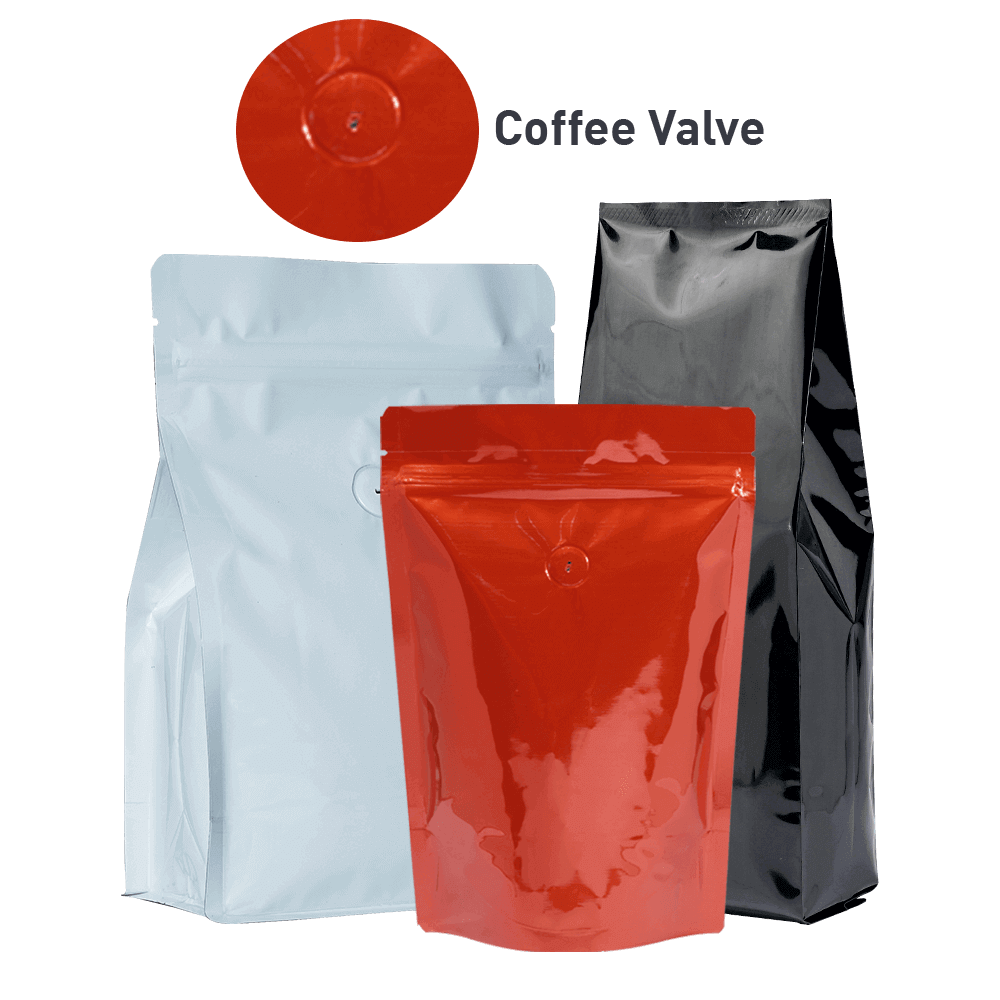 Coffee bags with valve