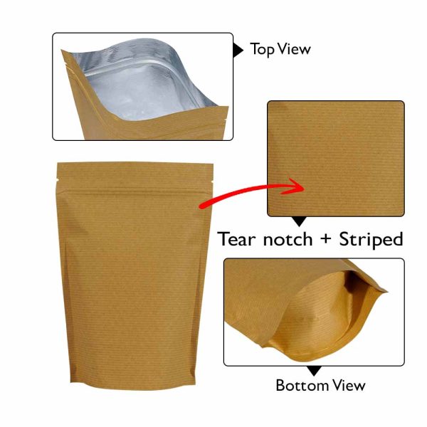 Kraft paper stand up pouches
