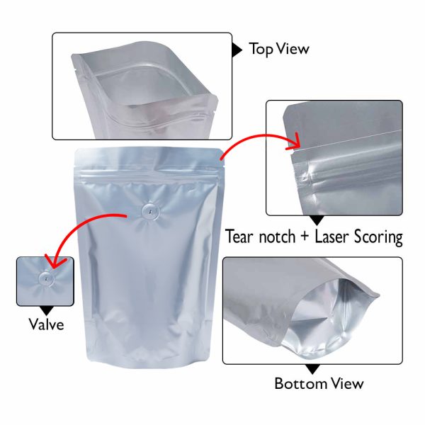 Foil Standup Pouches With Valve